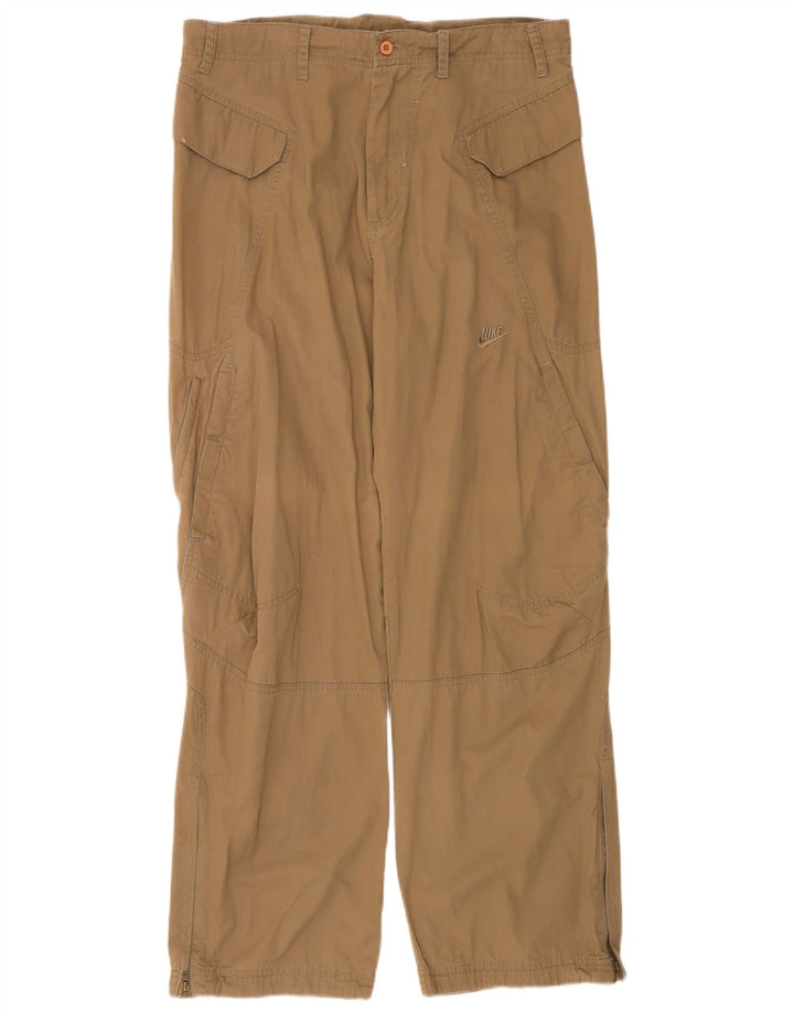 Nike Herren Gerade Cargo-Hosen Mittel W30 L30 Beige Baumwolle