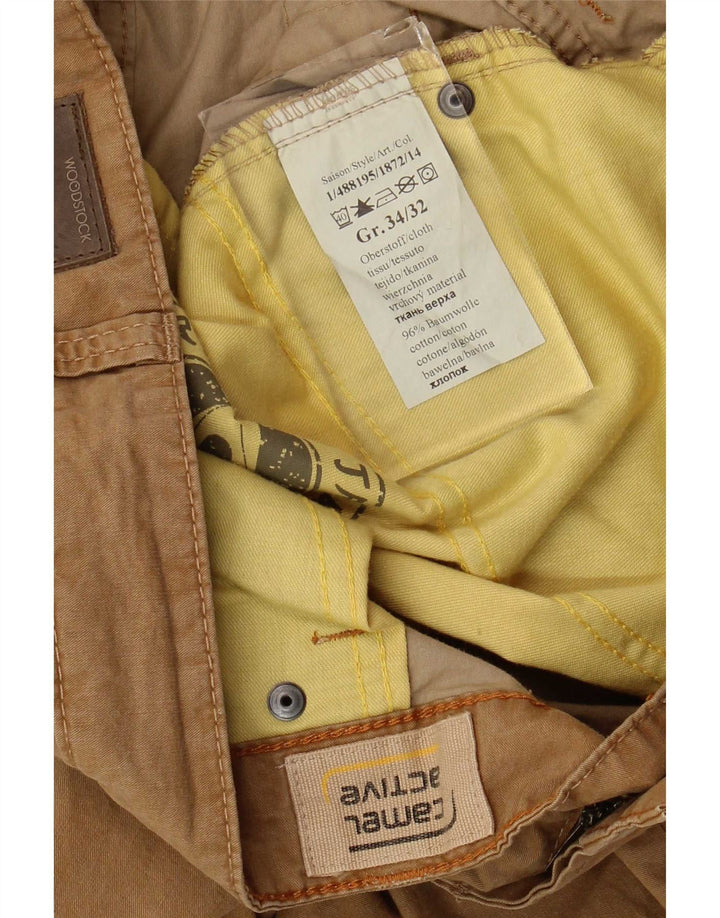 Camel Active Herren-Freizeithose, gerade, W34, L29, Beige, Baumwolle
