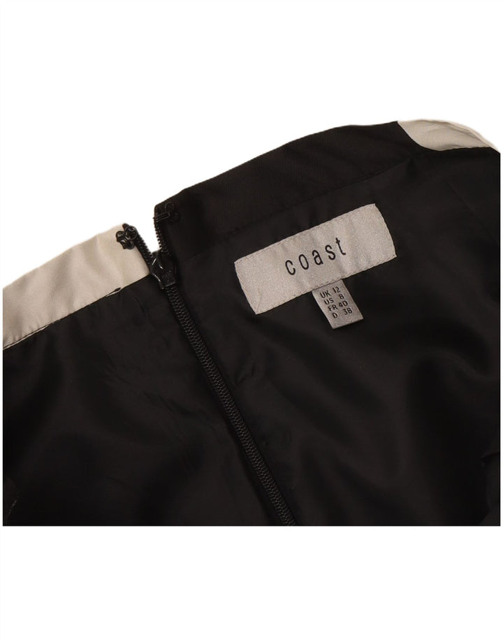 Coast Damen A-Linien-Rock UK 12 Medium W30 Schwarz Geometrisch