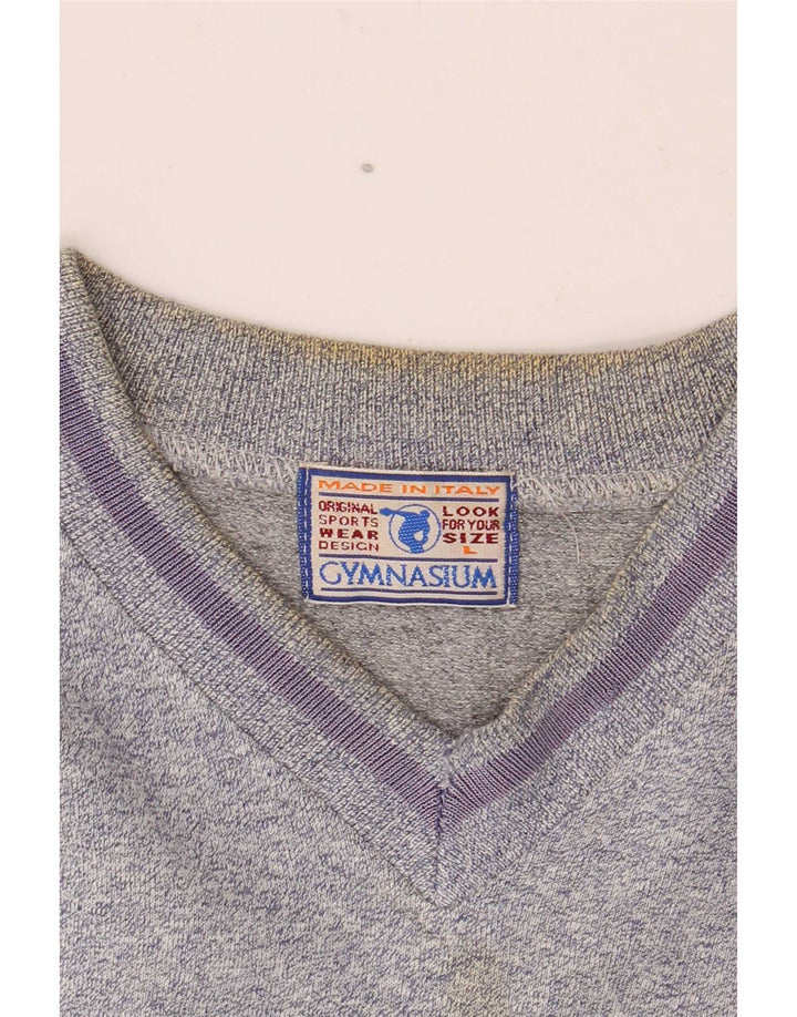 Gymnasium Herren-Sweatshirt mit Grafik, groß, Blau, Farbblock