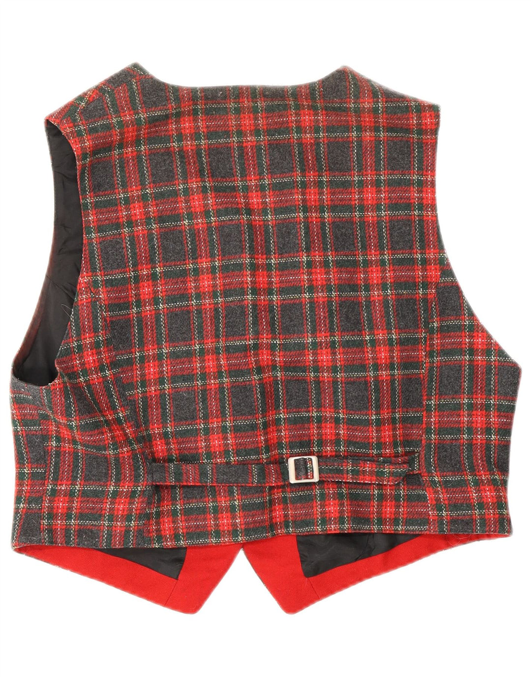 C&A Crop-Weste für Damen, UK 16, groß, rot kariert, Polyester