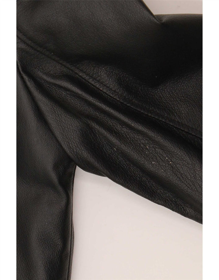 TCM Damen Ledermantel UK 12 Mittelschwarzes Leder