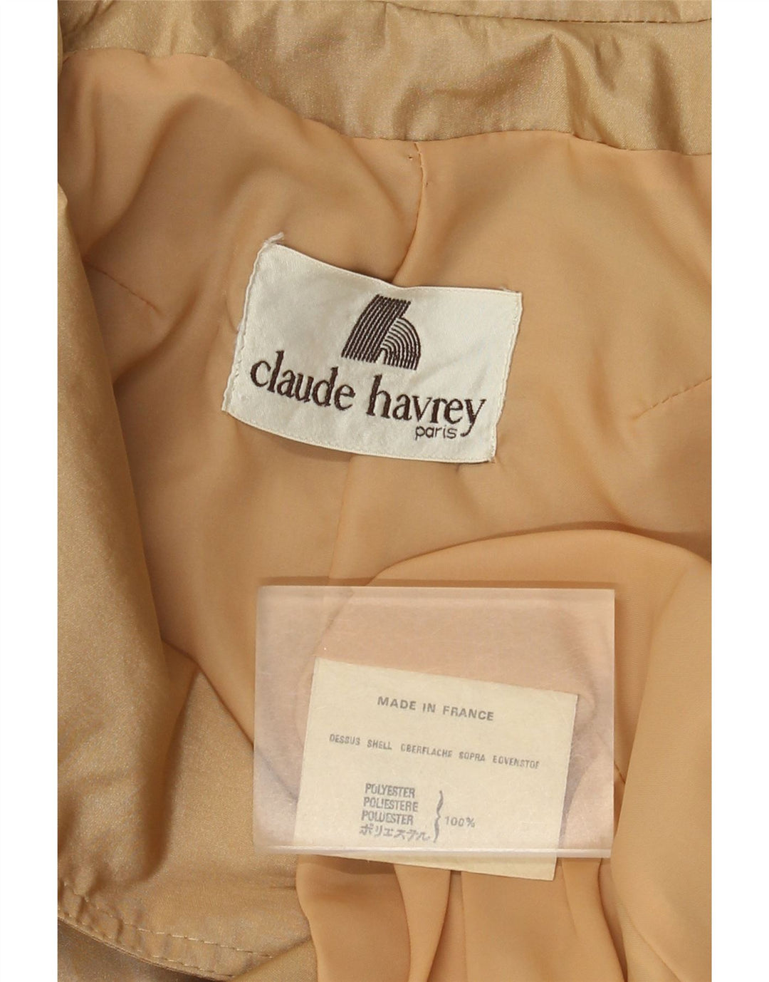 Claude Havrey Damen Zweireihiger Trenchcoat UK 14 Mittelbeige