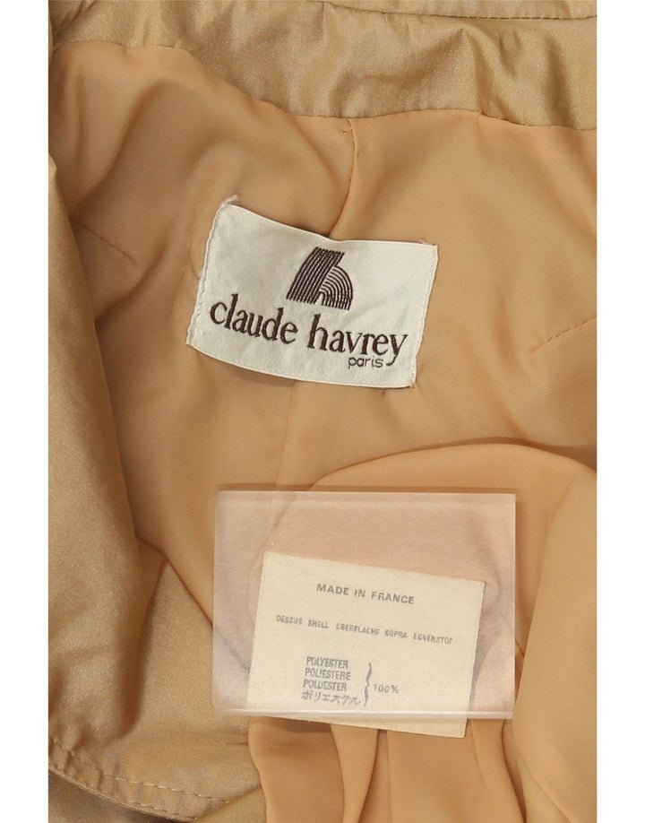 Claude Havrey Damen Zweireihiger Trenchcoat UK 14 Mittelbeige