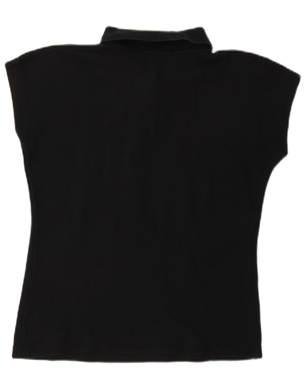 Fila Damen Poloshirt IT 46 Large Schwarz Baumwolle