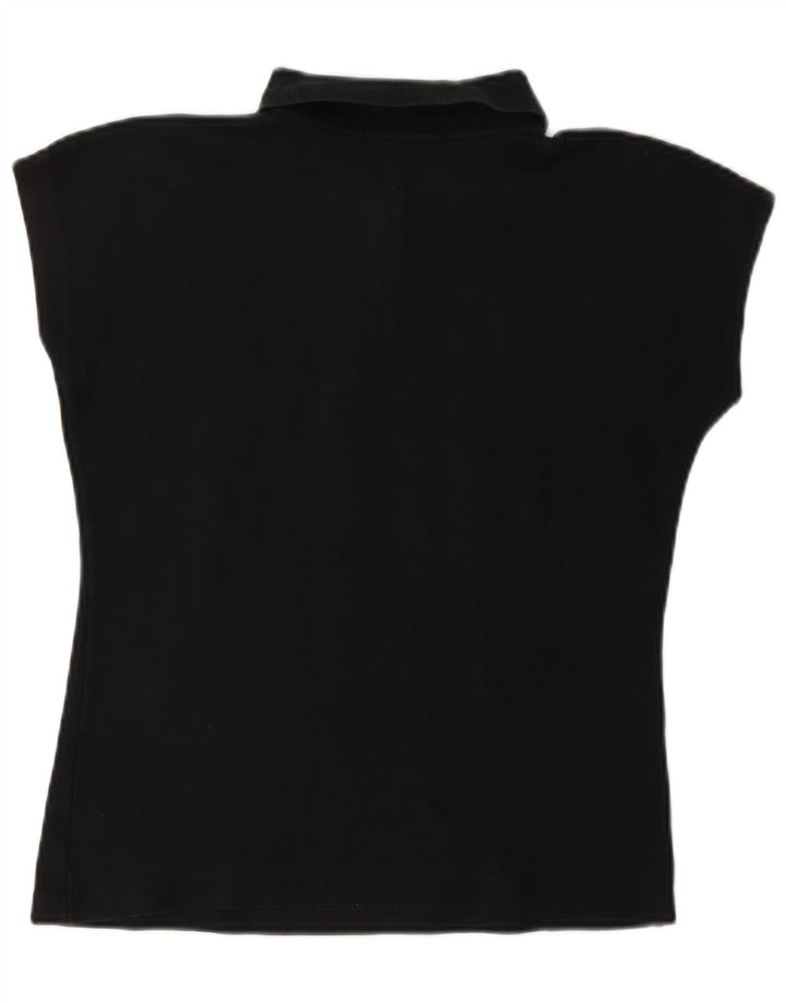 Fila Damen Poloshirt IT 46 Large Schwarz Baumwolle