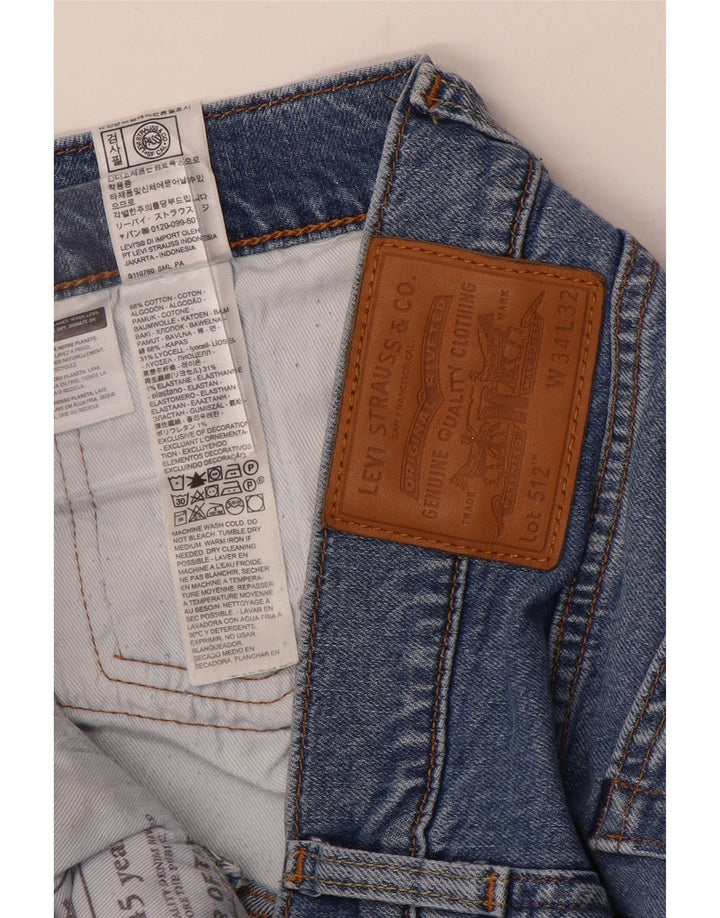 Levi's Herren 512 Denim Shorts W34 Große blaue Baumwolle