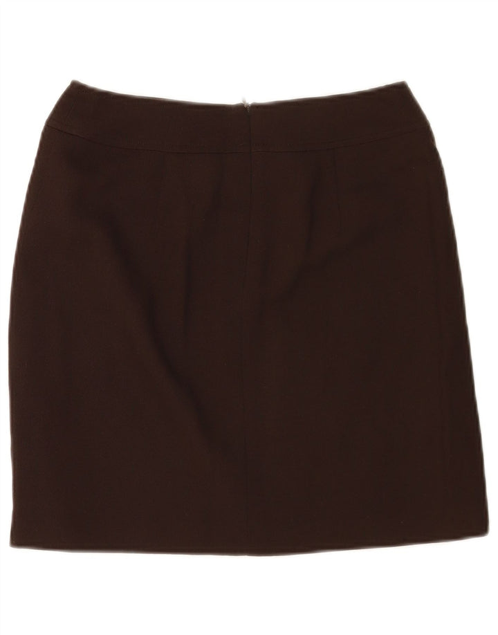 Max & Co. Damen Minirock UK 8 Small W26 Braune Schurwolle
