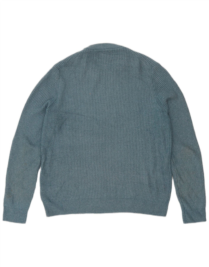 Marks & Spencer Herren-Pullover mit Rundhalsausschnitt, Mittelblau, Polyamid
