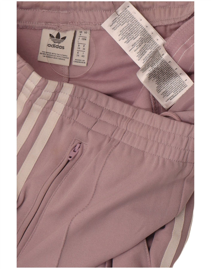 Adidas Damen Trainingshose UK 8 Small Lila Polyester