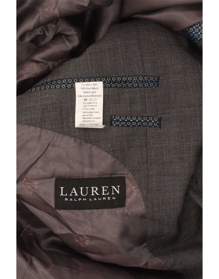 Ralph Lauren Herren Longline 2 Button Blazer Jacke UK 46 2XL Grau Klassisch