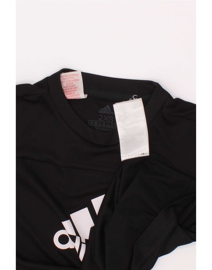 Adidas Jungen Climacool Graphic T-Shirt Top 5–6 Jahre 2XS Schwarz Polyester