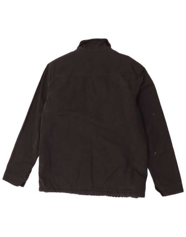 Superdry Herren Sherpa Utility Jacke UK 36 Small Schwarz Baumwolle