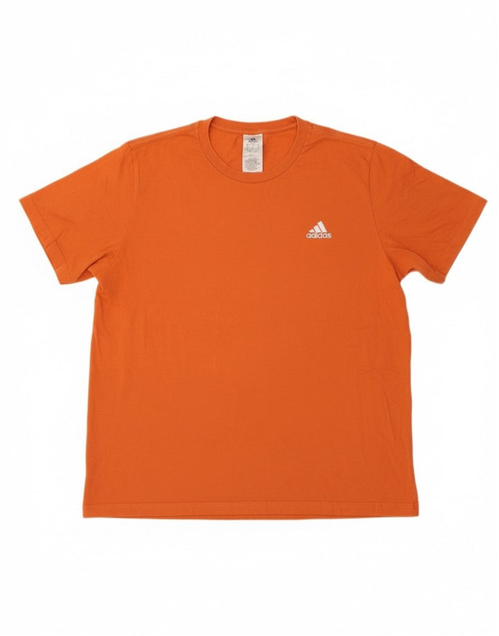 Adidas Herren T-Shirt Top XL Orange Baumwolle