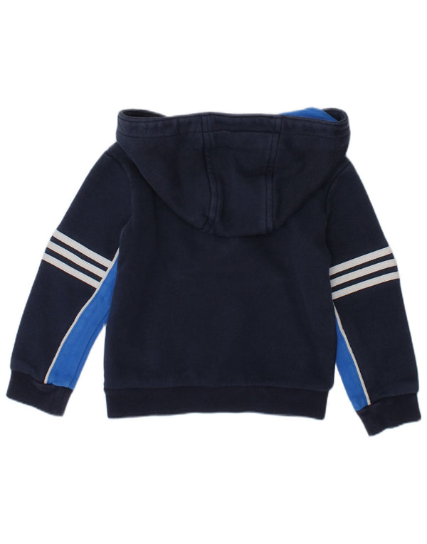 ADIDAS Baby-Jungen-Kapuzenpullover mit Reißverschluss, 12–18 Monate, Marineblau, Farbblock