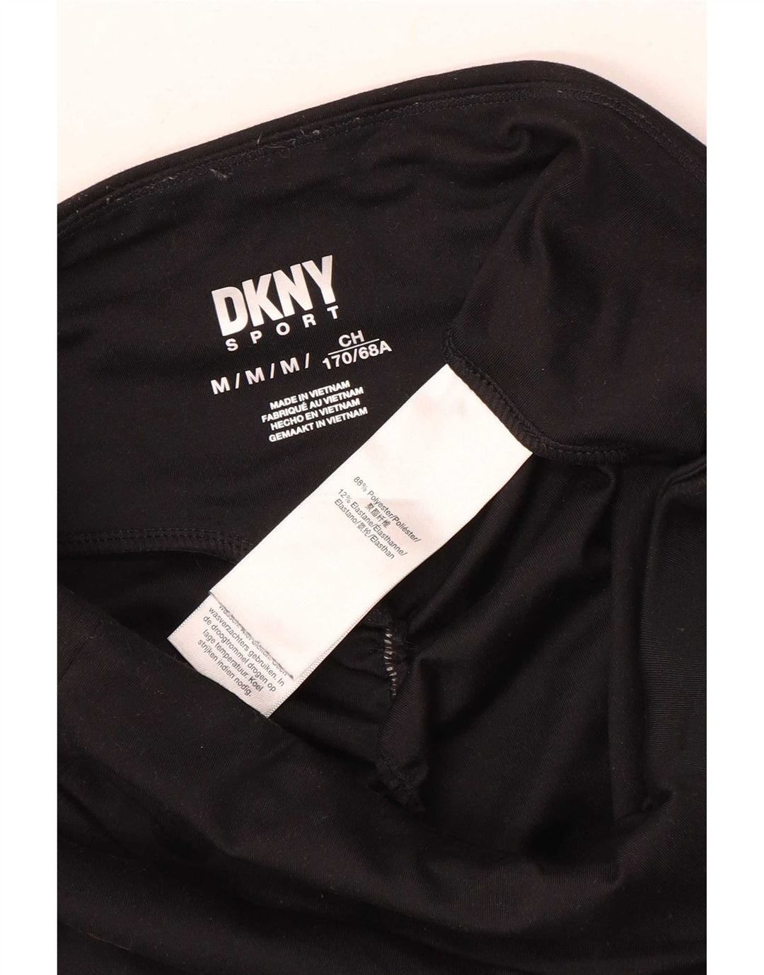 Dkny Damen Leggings UK 14 Medium Schwarz Polyester