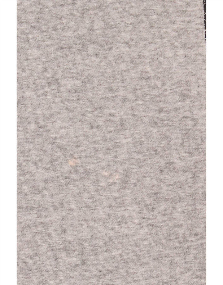 Adidas Herren Kapuzenpullover Mittelgraue Colourblock-Baumwolle