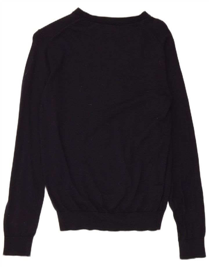 REISS Damen-Pullover mit U-Boot-Ausschnitt, UK 12, mittelmarineblaue Wolle