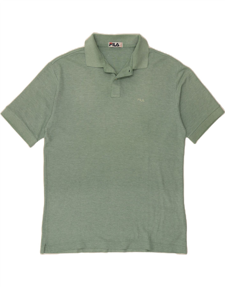 FILA Mens Polo Shirt IT 50 Medium Green Cotton Vintage Fila and Second-Hand Fila from Messina Hembry 