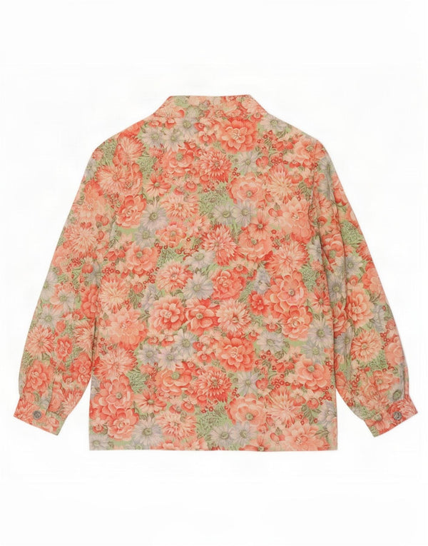 Vintage Womens Shirt Blouse UK 14 Medium Multicoloured Floral