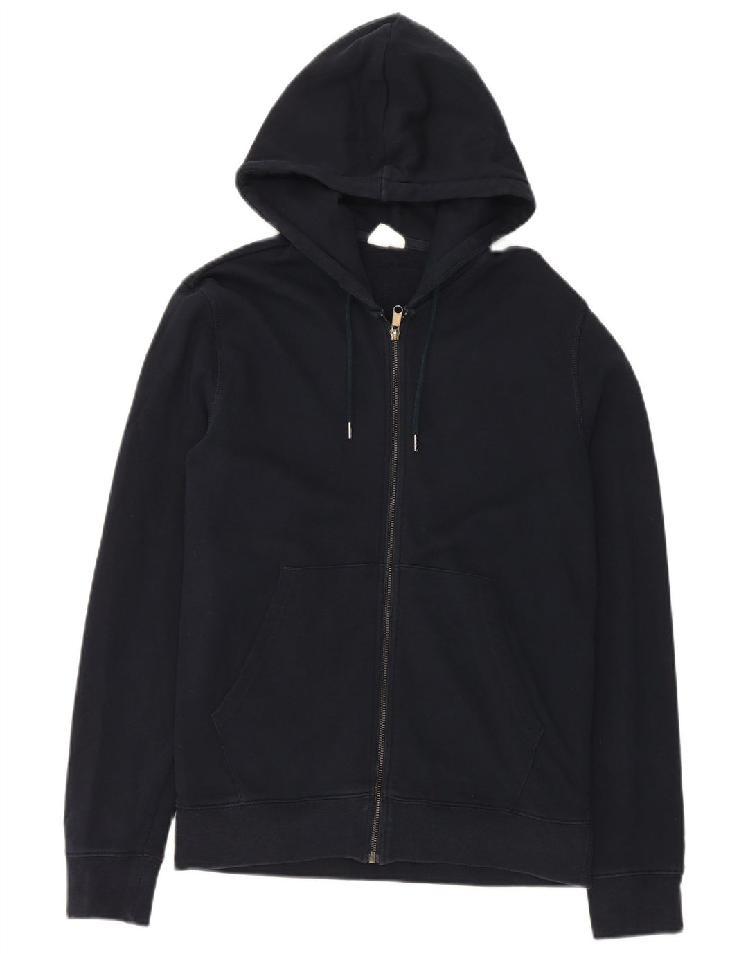 Marks & Spencer Herren-Kapuzenpullover mit Reißverschluss, Größe S, marineblaue Baumwolle