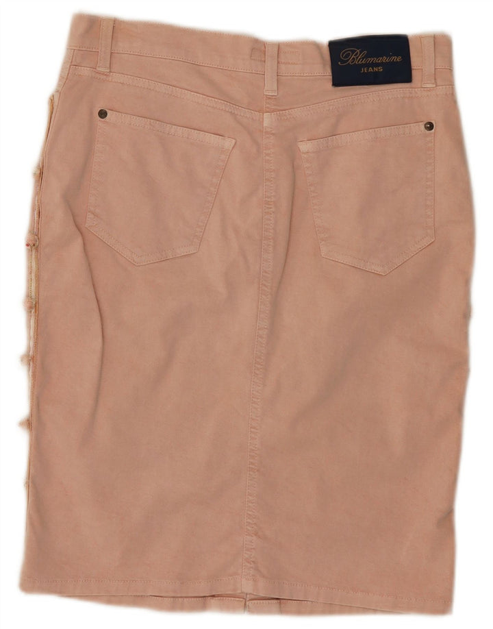 Blumarine Damen Jeansrock IT 42 Medium W30 Rosa Baumwolle
