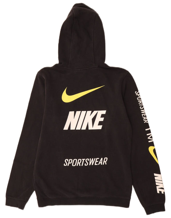 Nike Herren-Kapuzenpullover mit Grafik, Größe S, Schwarz, Baumwolle
