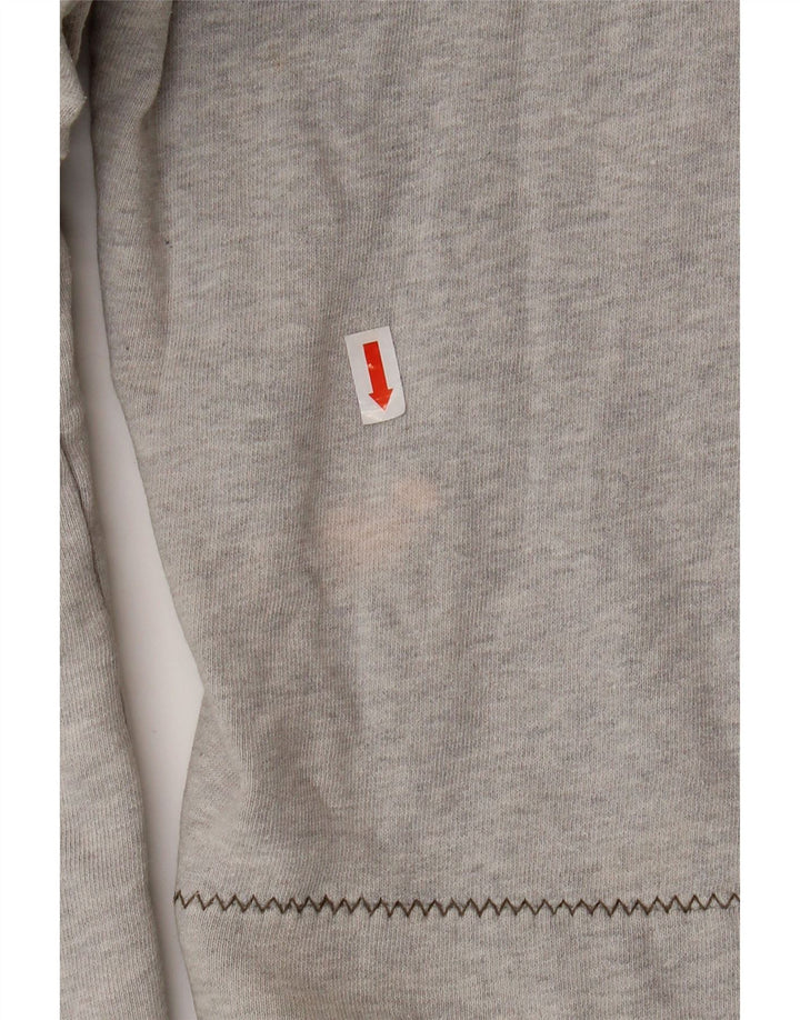 FAT FACE Herren-Sweatshirt mit grafischem Reißverschluss, XL, graue Baumwolle