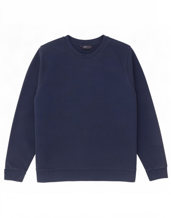 Marks & Spencer Damen Sweatshirt Pullover UK 20 2XL Marineblau Baumwolle