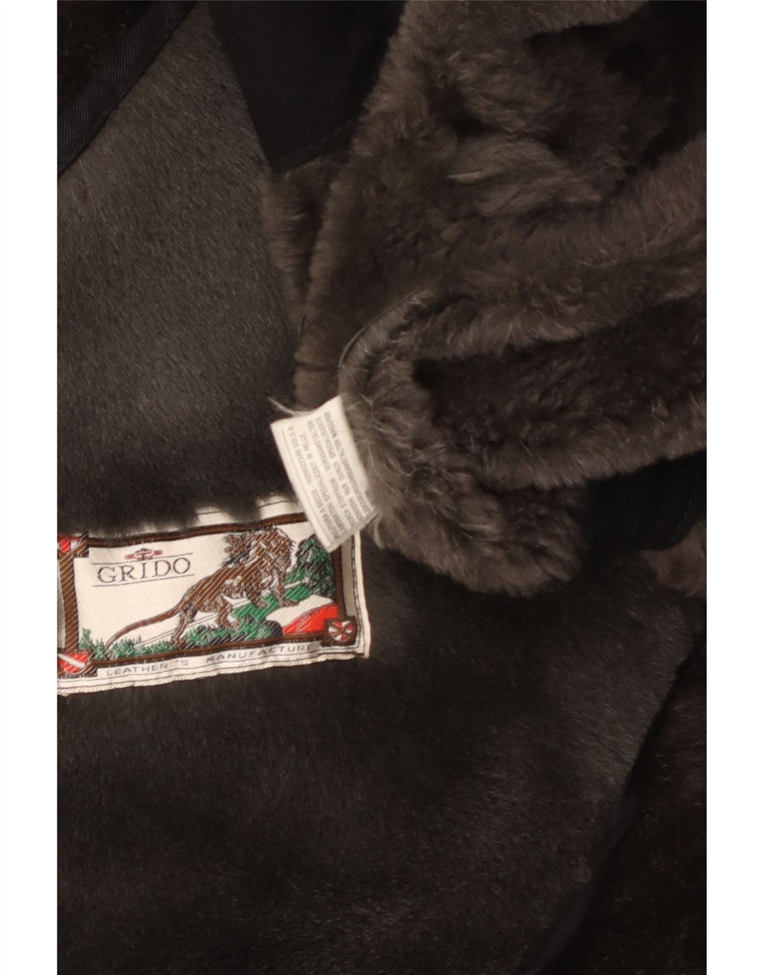 Vintage Herren Shearling Overcoat UK 40 Großes braunes Leder