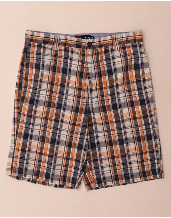 Chaps Herren-Chinoshorts W32, mittelgroß, marineblau, kariert