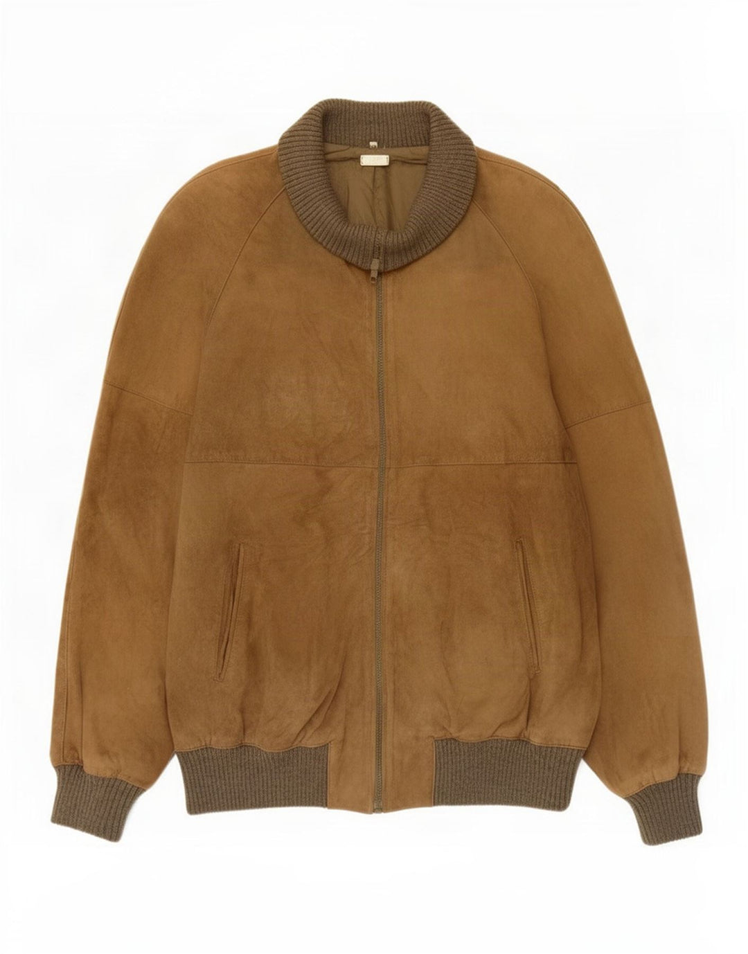 Vintage Herren Bomber Wildlederjacke UK 38 Medium Beige