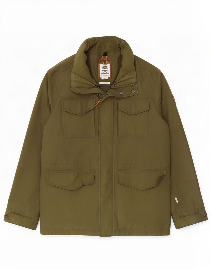 Timberland Herren Utility Jacke UK 40 Large Khaki Baumwolle