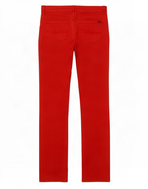 Tommy Hilfiger Damen Skinny Freizeithose US 8 Medium W30 L31 Rote Baumwolle