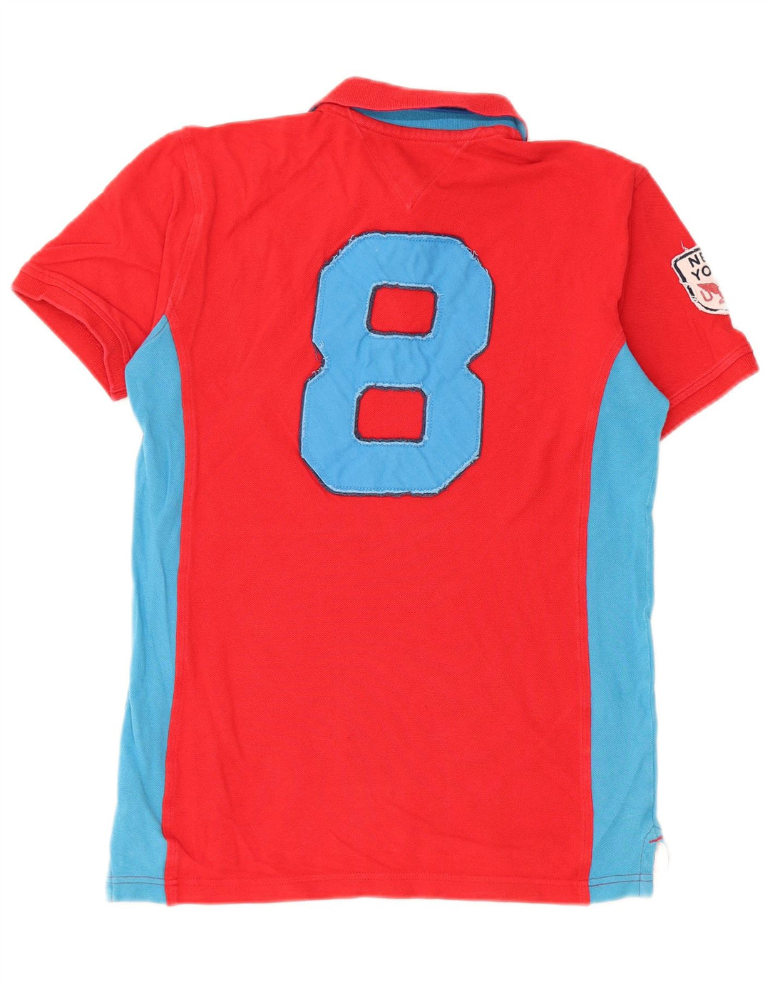 TOMMY HILFIGER Jungen-Poloshirt mit Grafik, 15–16 Jahre, XL, Rot, Farbblock