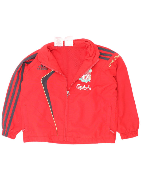 Adidas Jungen Liverpool Trainingsanzug Top Jacke 3–4 Jahre Rot Farbblock