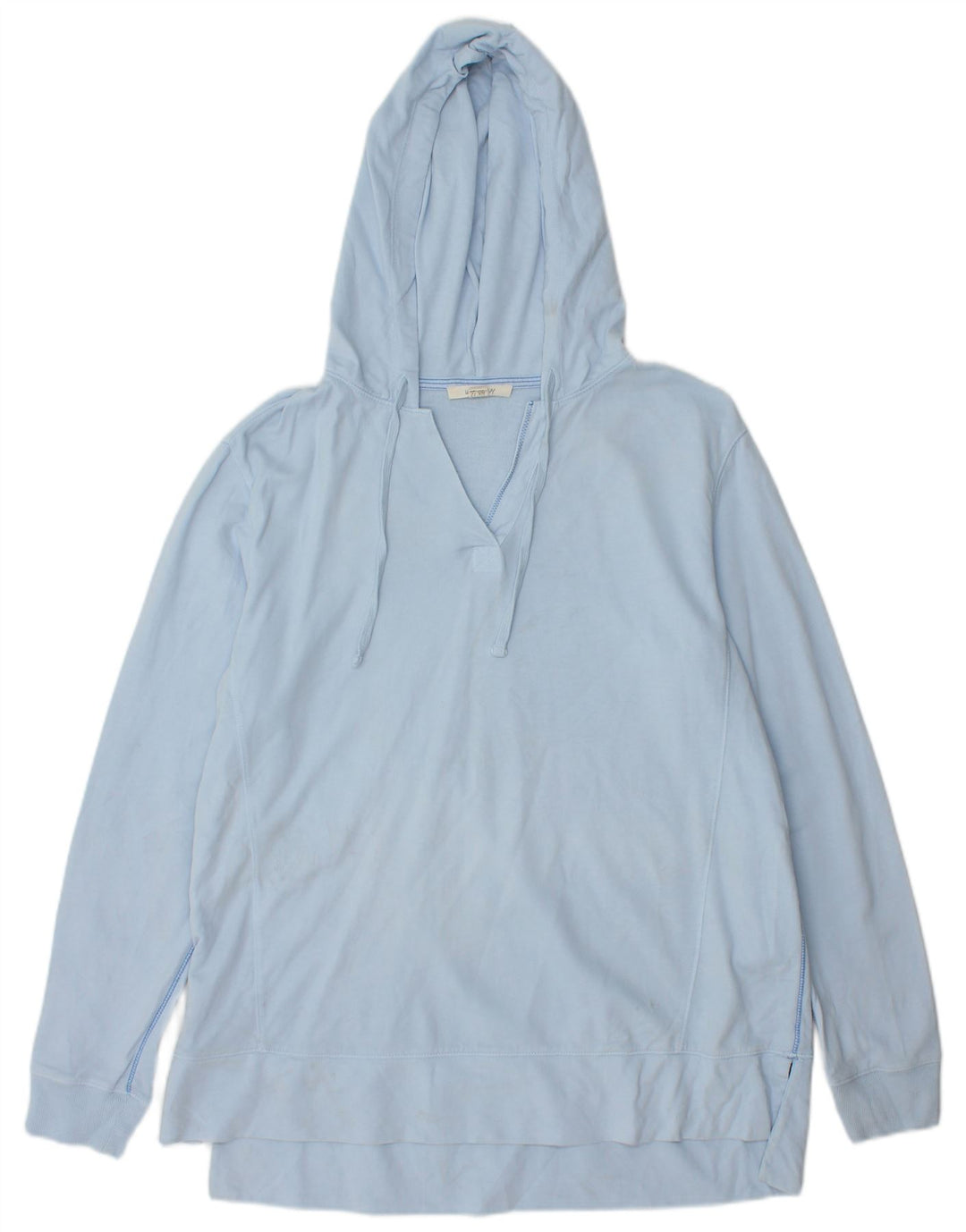 WHITE STUFF Damen Kapuzenpullover UK 12 Mittelblaue Baumwolle