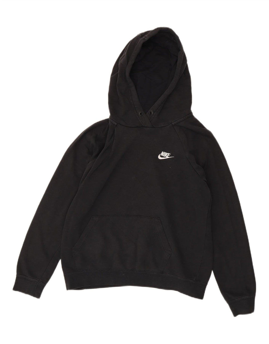 Nike Damen-Pullover mit übergroßem Kapuzenpullover, Gr. 14, mittelschwarz, Baumwolle