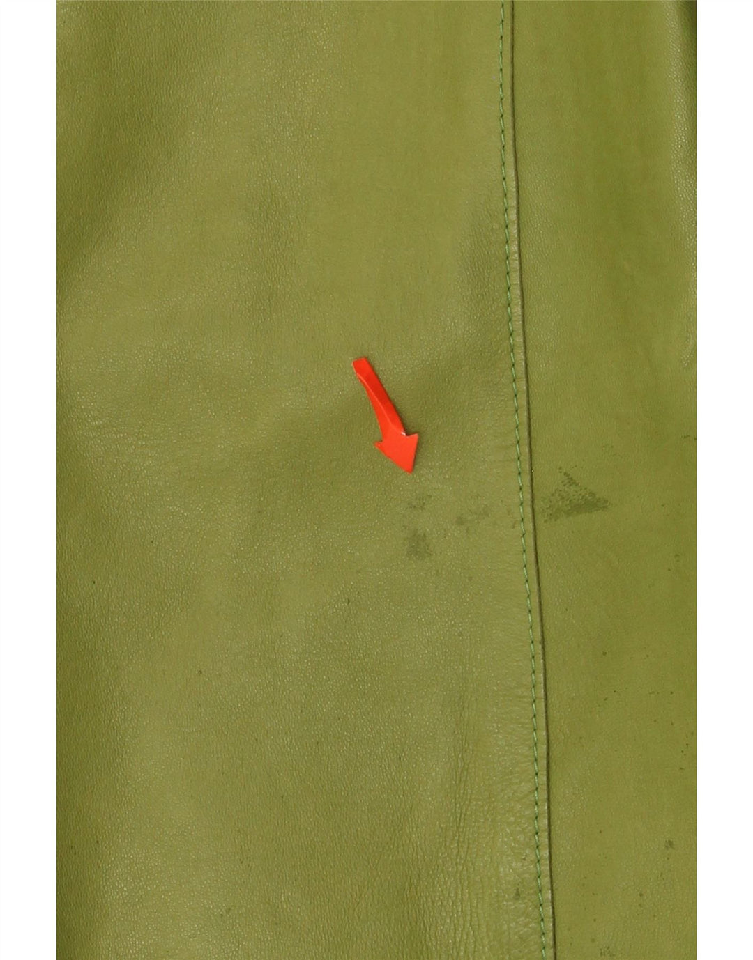 Enrico Mandelli Damen 4-Knopf-Lederblazerjacke UK 14 Mittelgrün