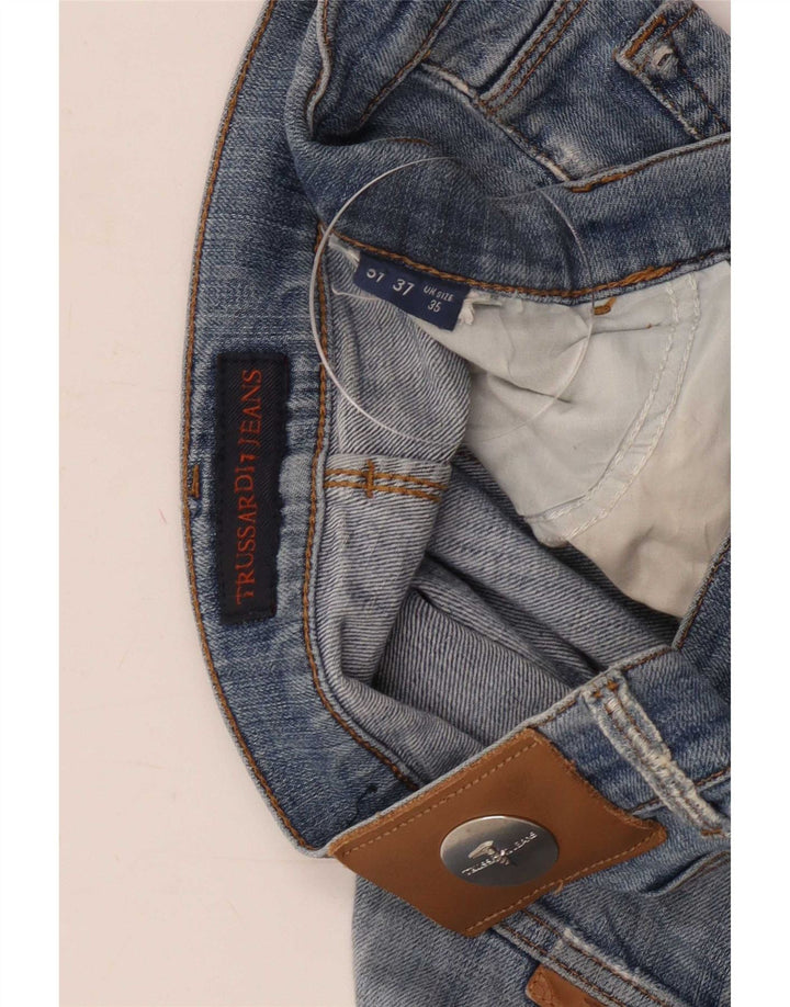 Trussardi Damen Straight Jeans W35 L27 Blau