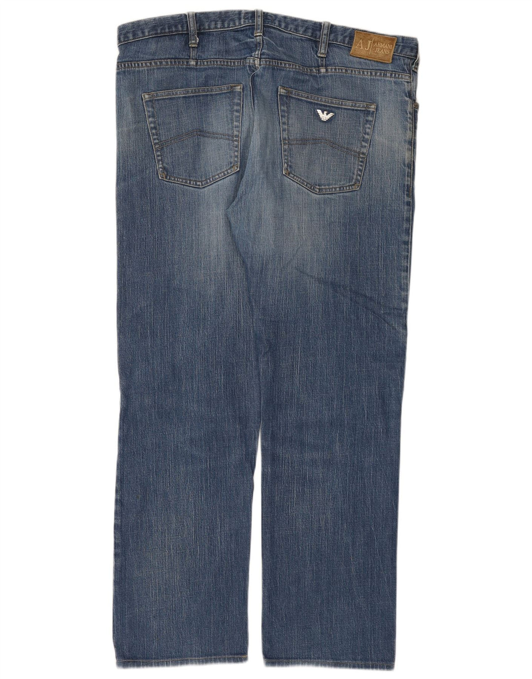 Armani Herren Straight Jeans W36 L30 Blaue Baumwolle
