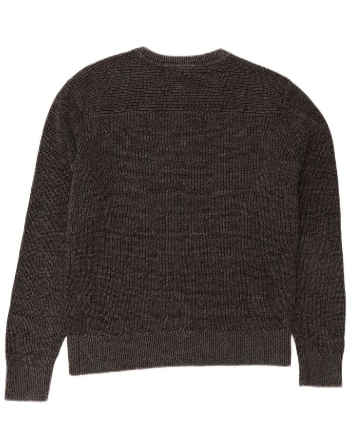 Gap Herren-Pullover mit Rundhalsausschnitt, XS, graue Baumwolle
