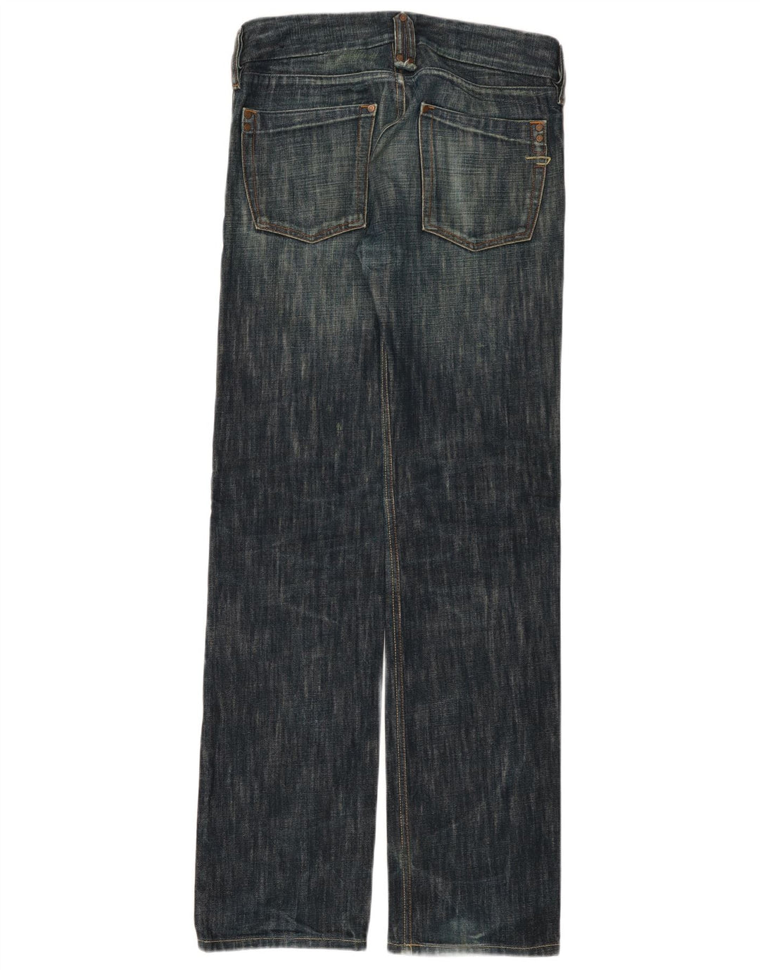 DIESEL Damen Straight Jeans W30 L34 Marineblaue Baumwolle