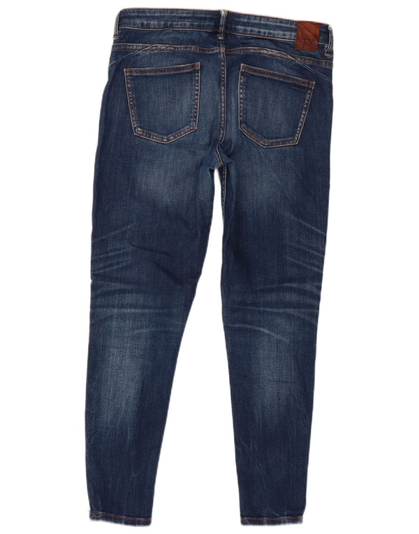 Zara Damen Distressed Skinny Jeans EU 38 Small W28 L27 Blau