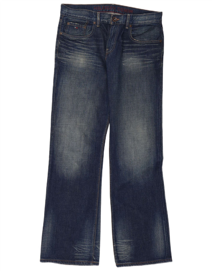 TOMMY HILFIGER Herren Straight Jeans W34 L32 Blaue Baumwolle