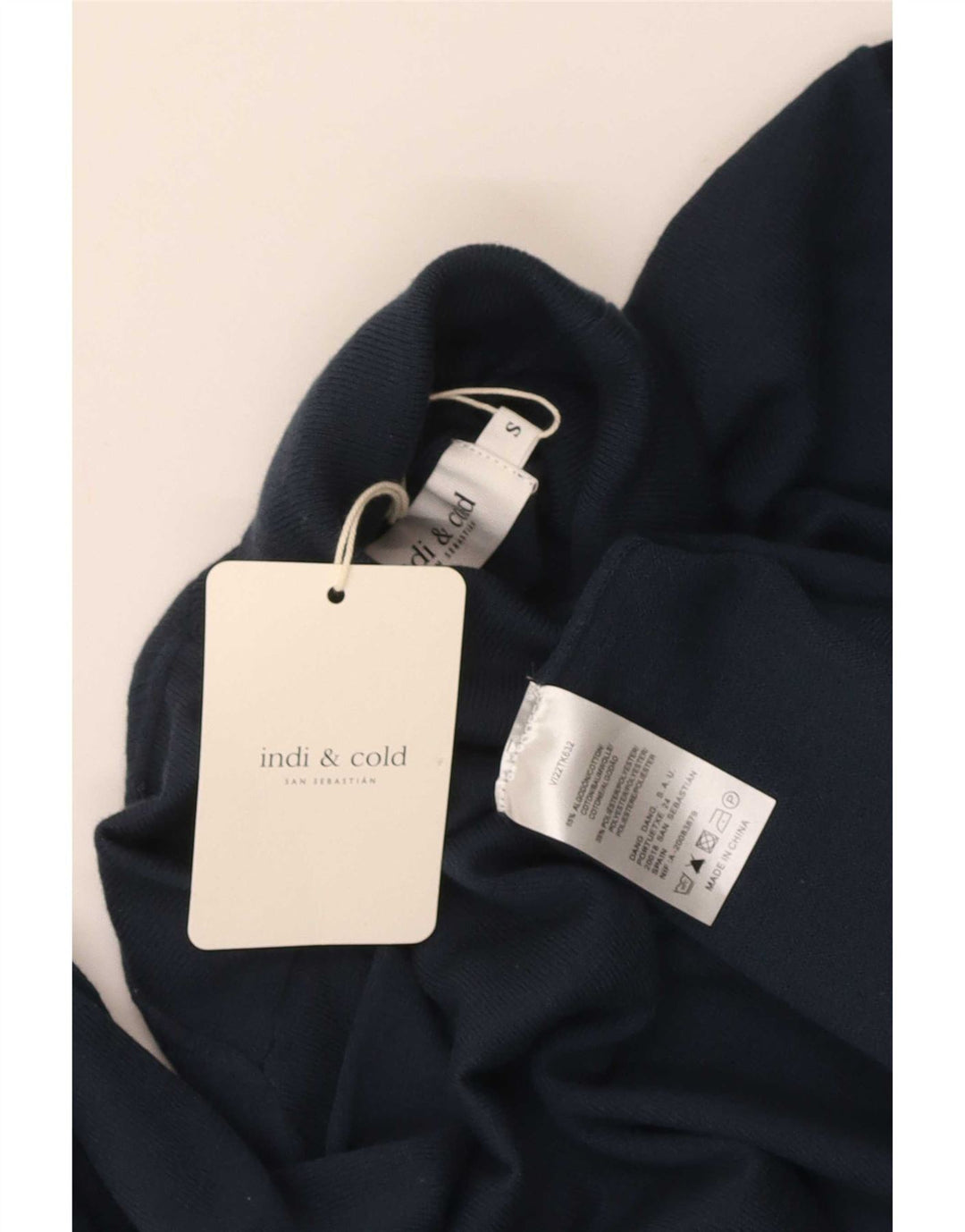 Indi & Cold Damen-Pullover mit Rollkragen, übergroß, Gr. 10, Marineblau
