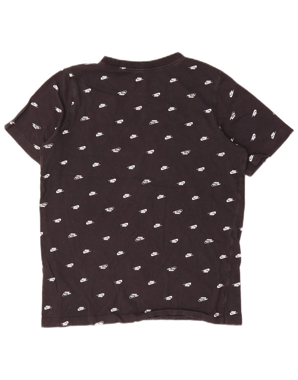 Nike Jungen T-Shirt mit Grafik, 13–14 Jahre, XL, schwarze Baumwolle