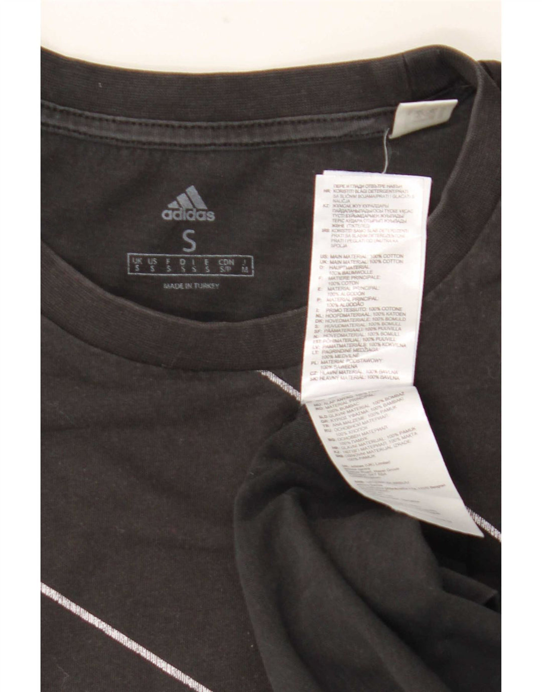 Adidas Herren Grafik T-Shirt Top Small Schwarz Baumwolle