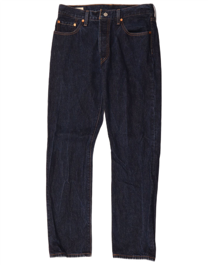 Levi's Herren 501 Straight Jeans W29 L30 Marineblaue Baumwolle