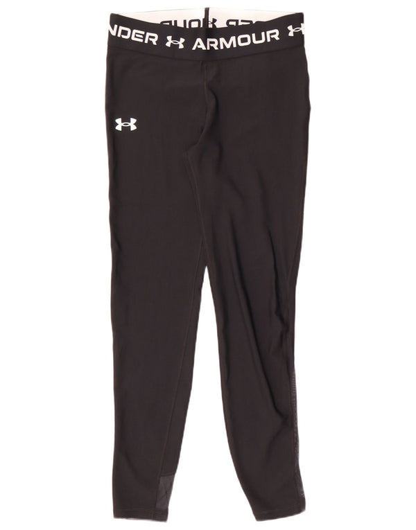 Under Armour Mädchen-Leggings mit Grafik, 12–13 Jahre, schwarzes Polyamid